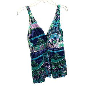 Alice & Trixie Multicolor Silk Sleeveless Wrap Top Size M Made In USA 81f